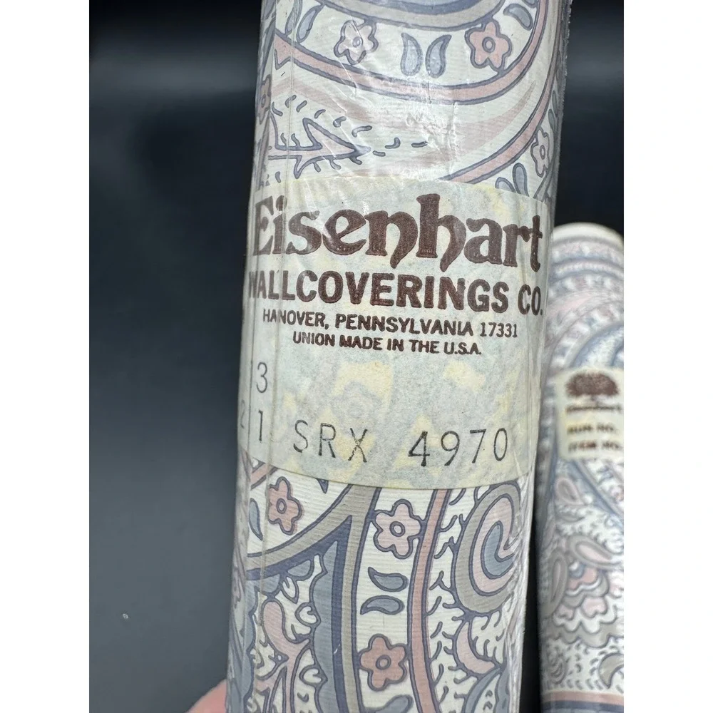 Vintage NOS Eisenhart Paisley Wallpaper Border Lot of 3 Prepasted 5 Yards Each